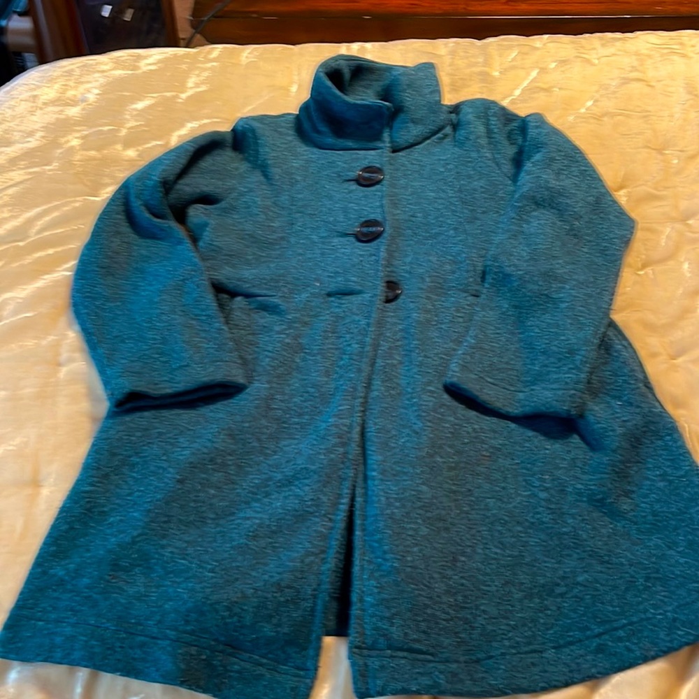 Patagonia girls medium teal better sweater coat good condition